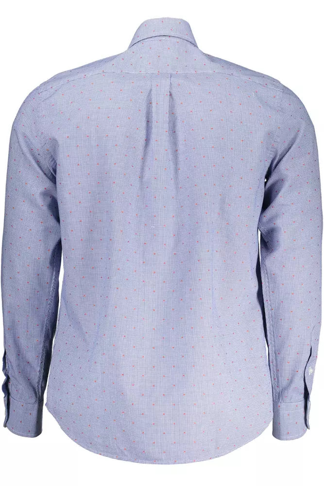 Blue Cotton Men Shirt