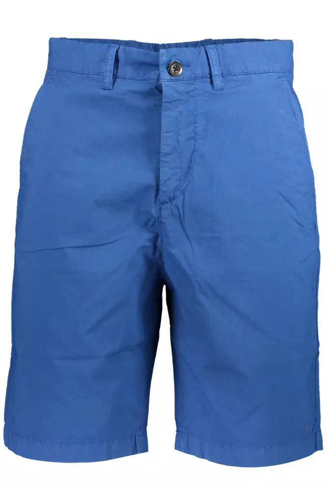 Blue Cotton Men Bermuda Shorts