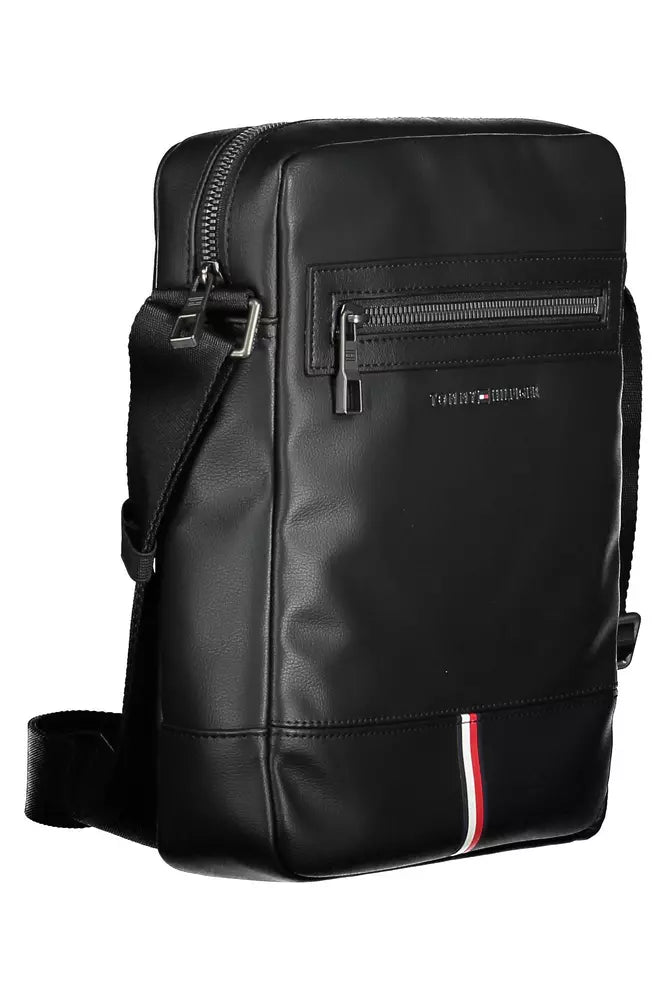 Black Polyethylene Men Shoulder Bag