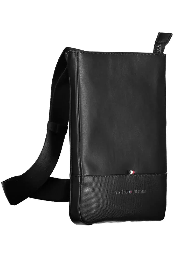 Black Polyethylene Men Shoulder Bag
