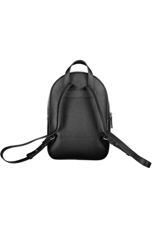 Black Polyethylene Women Backpack