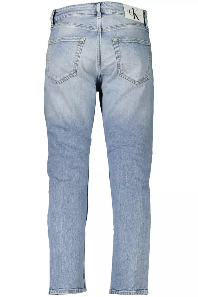 Light Blue Cotton Men Jeans