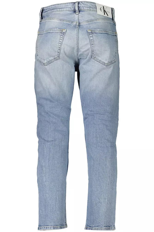 Light Blue Cotton Men Jeans