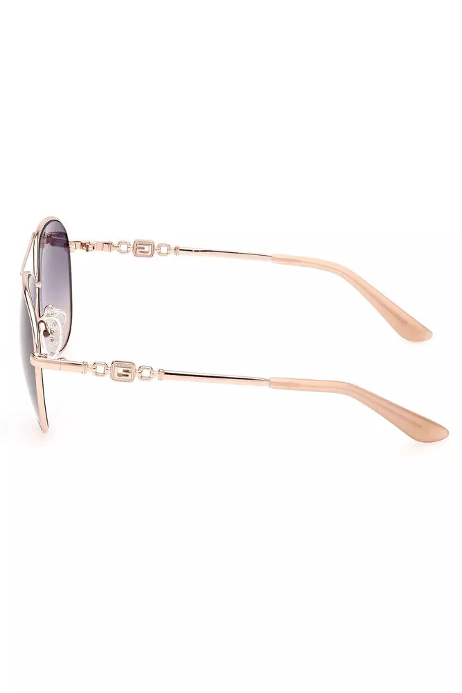 Pink Metal Women Sunglass