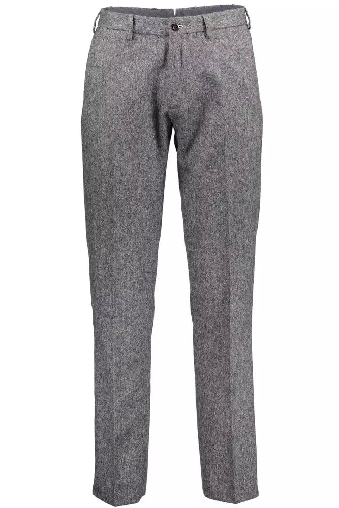 Gray Wool Men Pant