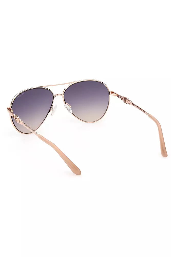Pink Metal Women Sunglass