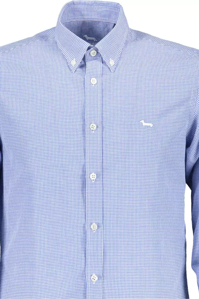 Blue Cotton Men Shirt