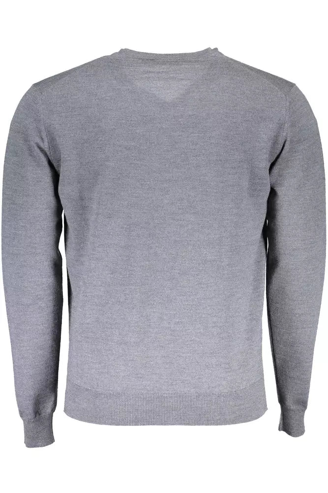 Gray Wool Men Sweater