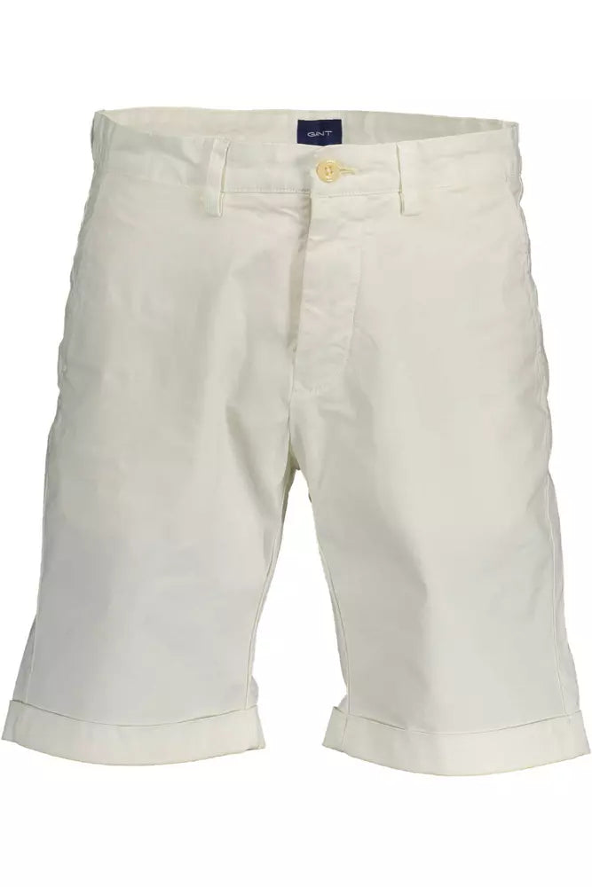 White Cotton Men Bermuda
