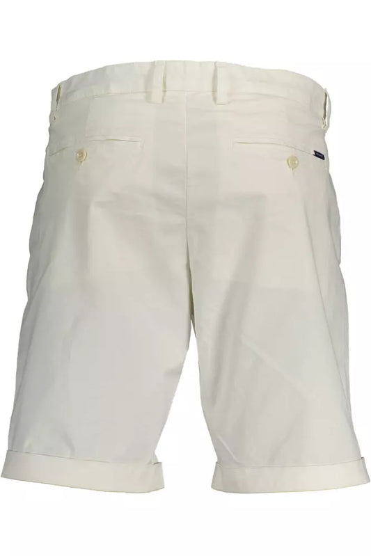 White Cotton Men Bermuda
