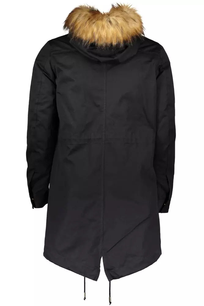 Black Cotton Men's Jacket
