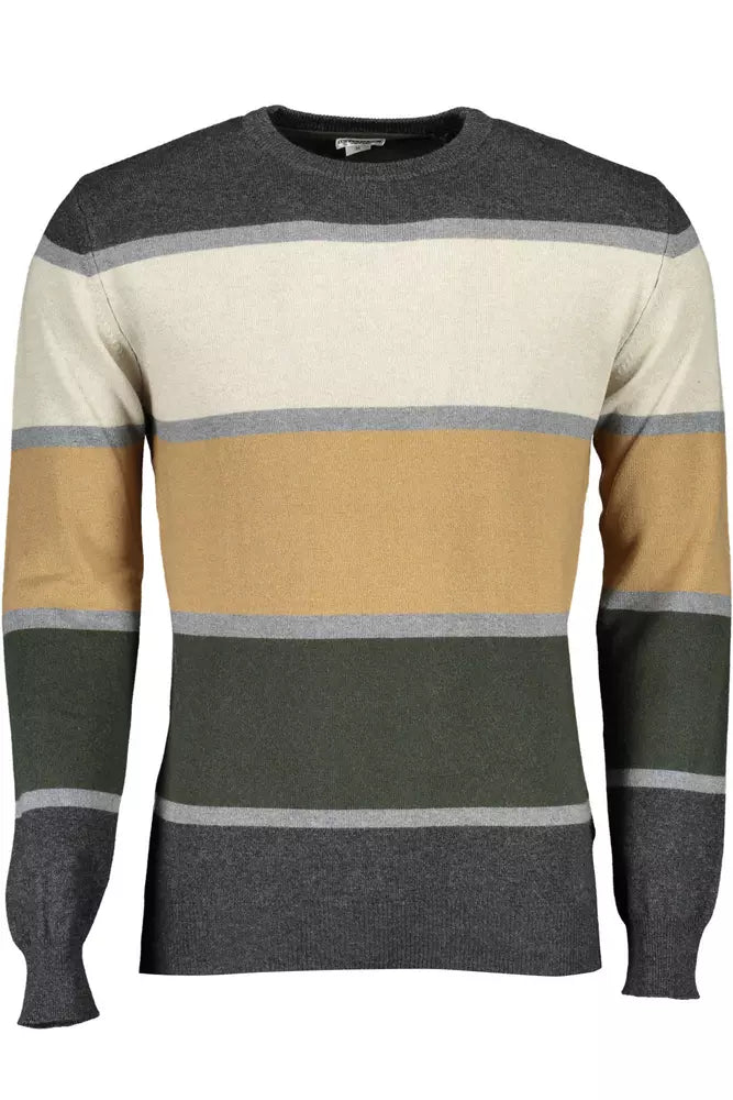 Beige Wool Men Shirt