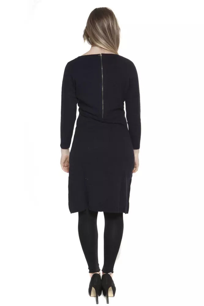 Blue Wool Women Dress