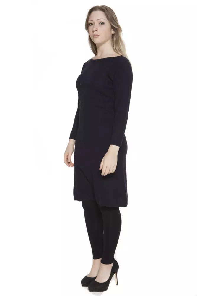Blue Wool Women Dress