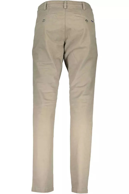 Beige Cotton Men Pant