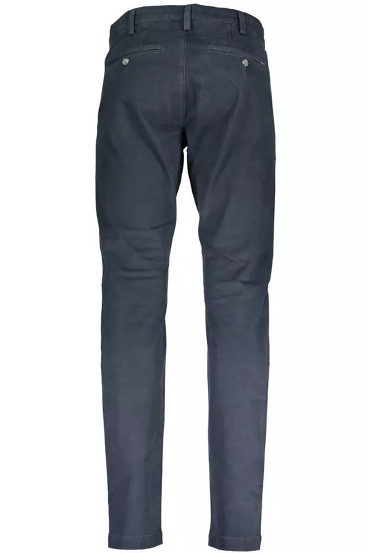 Blue Cotton Men Trouser