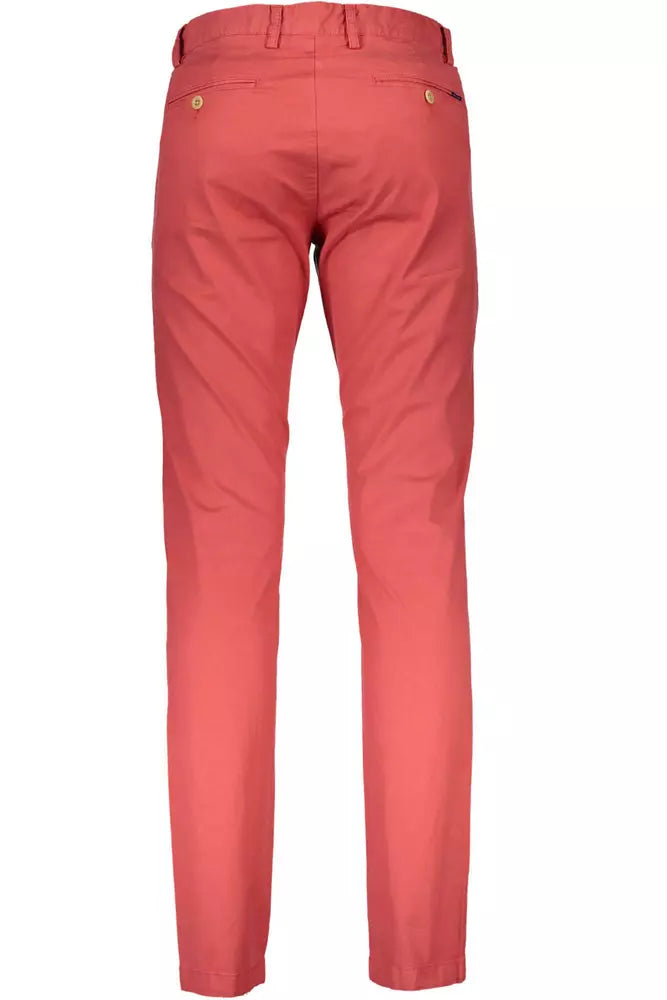 Red Cotton Men Pant