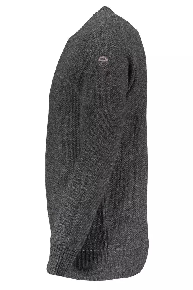 Gray Wool Men Sweater