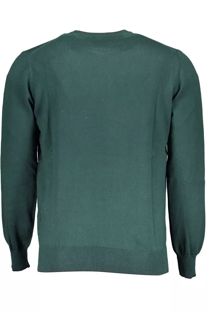 Green Cotton Men Shirt