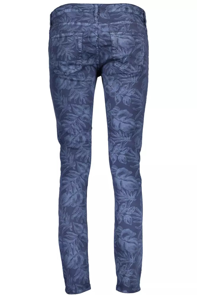 Blue Cotton Women's Pant