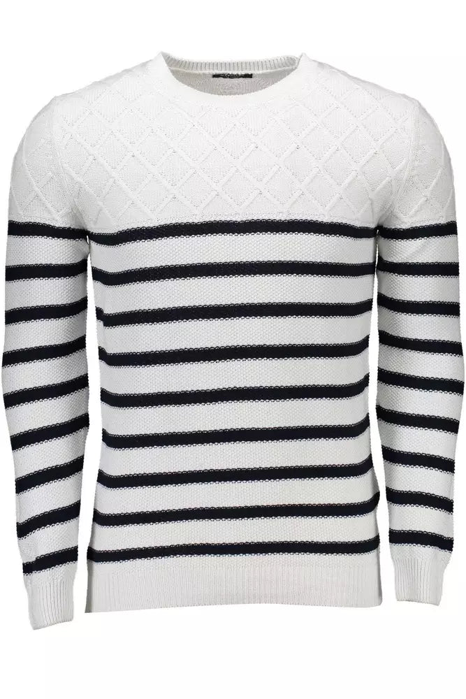 White Cotton Men Sweater