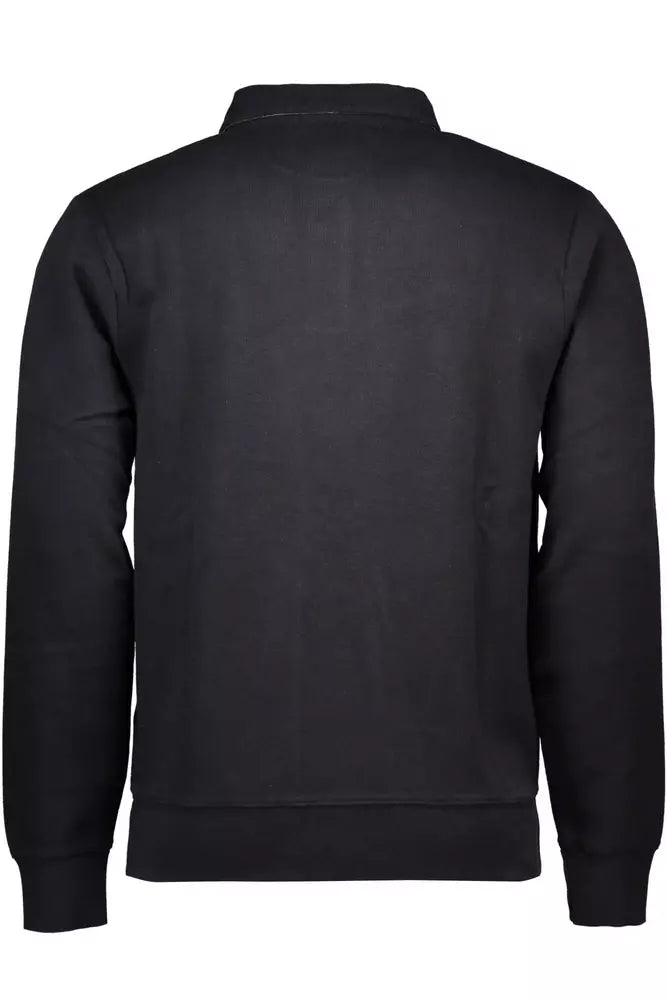 Black Cotton Men Polo Shirt