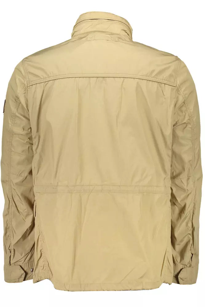 Beige Polyamide Men Jacket