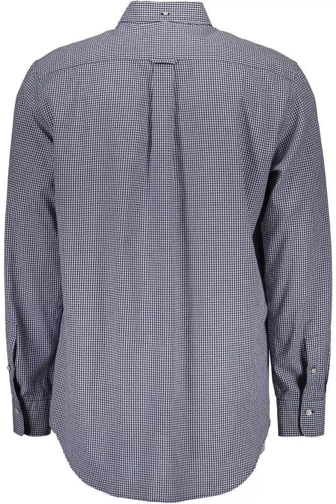 Blue Cotton Men Shirt