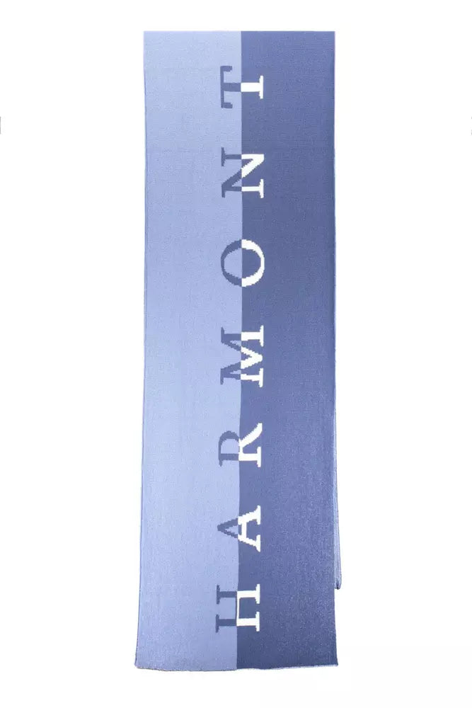 Blue Wool Men Scarf