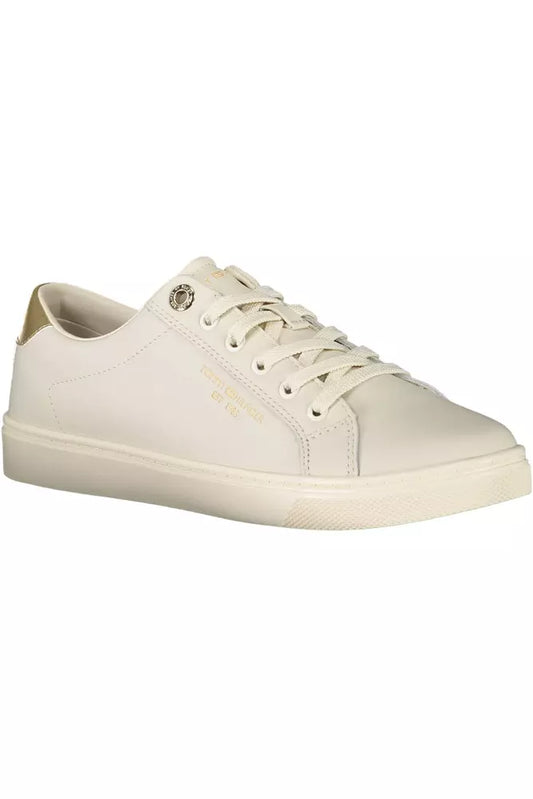 Beige Leather Women Sneaker