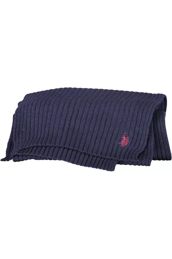 Blue Wool Men Scarf