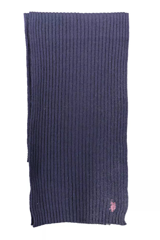 Blue Wool Men Scarf