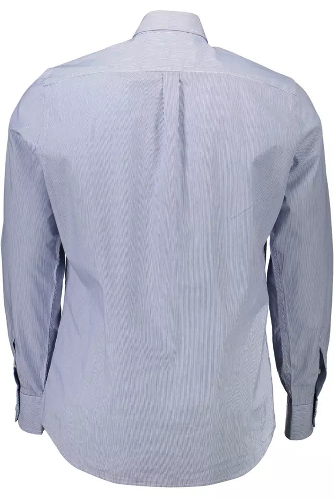Blue Cotton Men Shirt