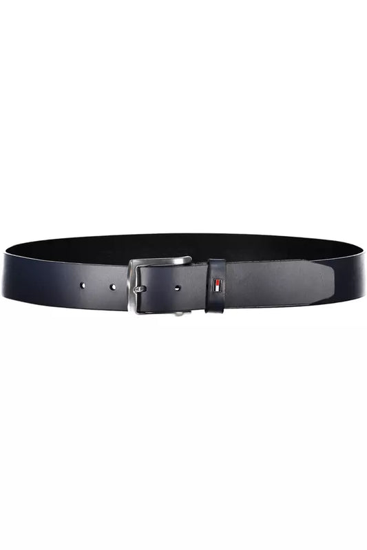 Blue Leather Men Belt