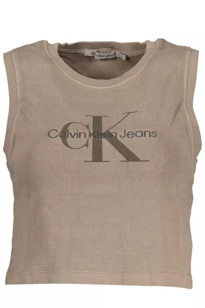 Brown Cotton Women Top