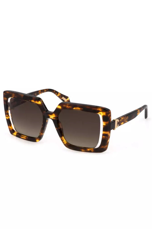 Brown Plastic Women Sunglass