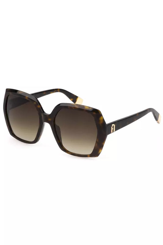 Brown Acetate Women Sunglasses