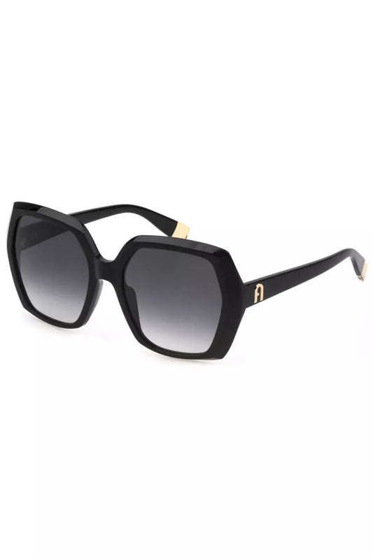 Black Acetate Women Sunglass