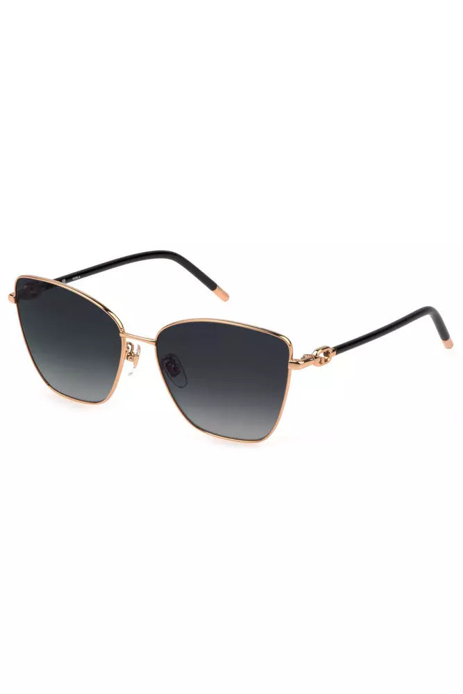 Gold Metal Women Sunglass