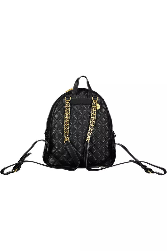Black Polyethylene Women Backpack