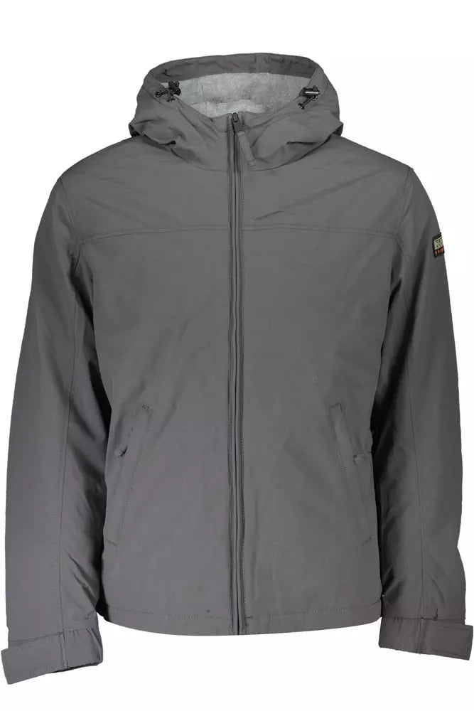 Gray Polyamide Men Jacket