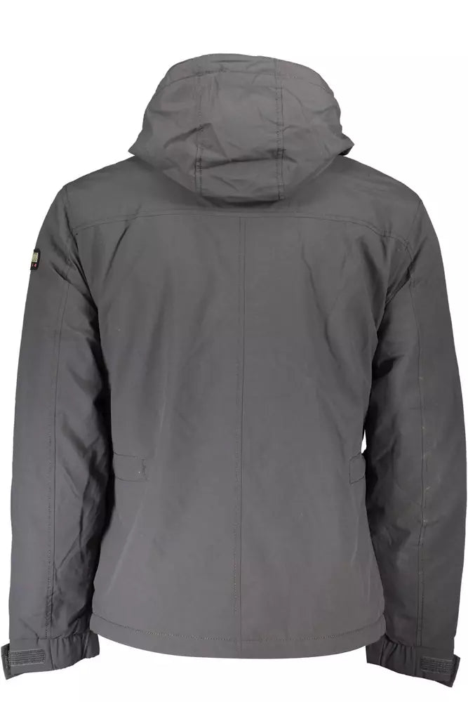 Gray Polyamide Men Jacket