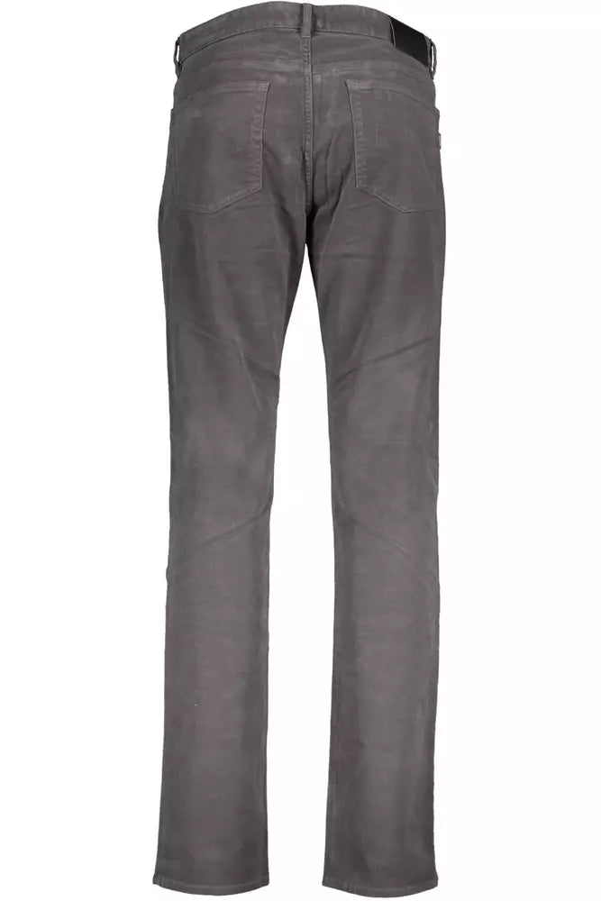 Gray Cotton Men Pant