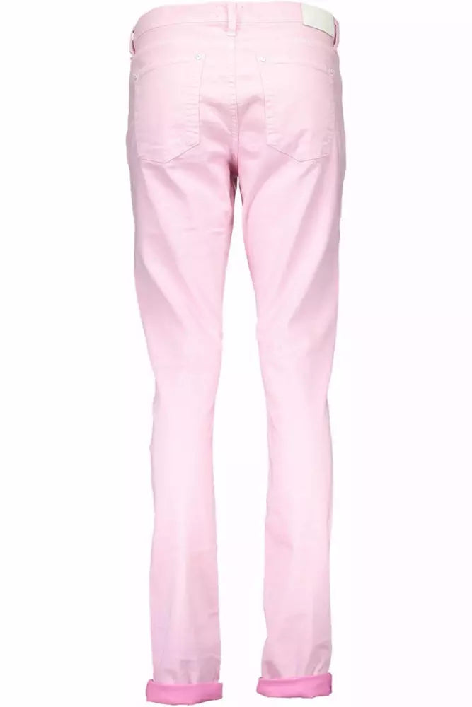 Pink Cotton Women Pants