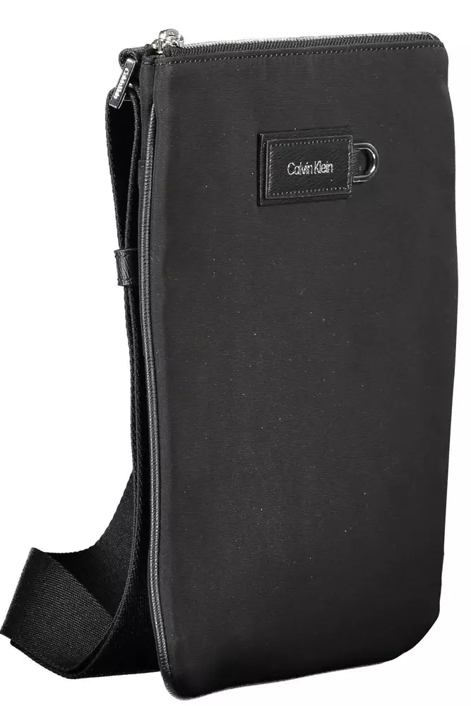 Black Polyester Men Shoulder Bag