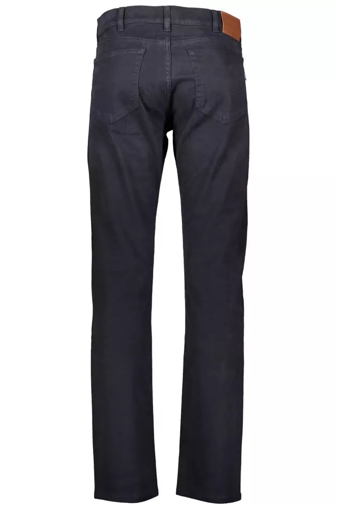 Blue Cotton Men Pant