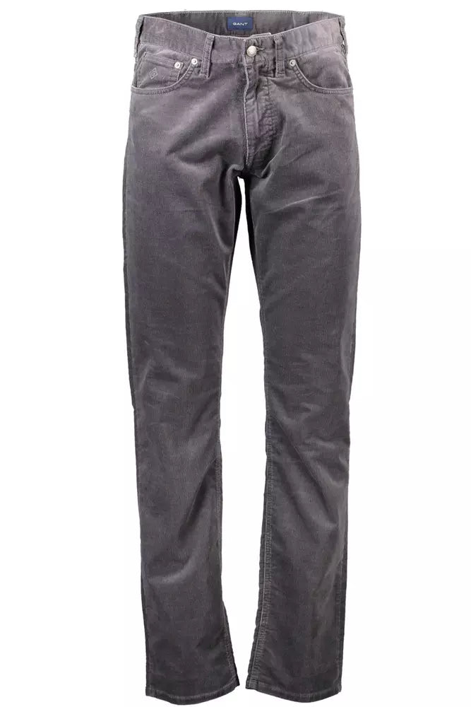 Gray Cotton Men Pant