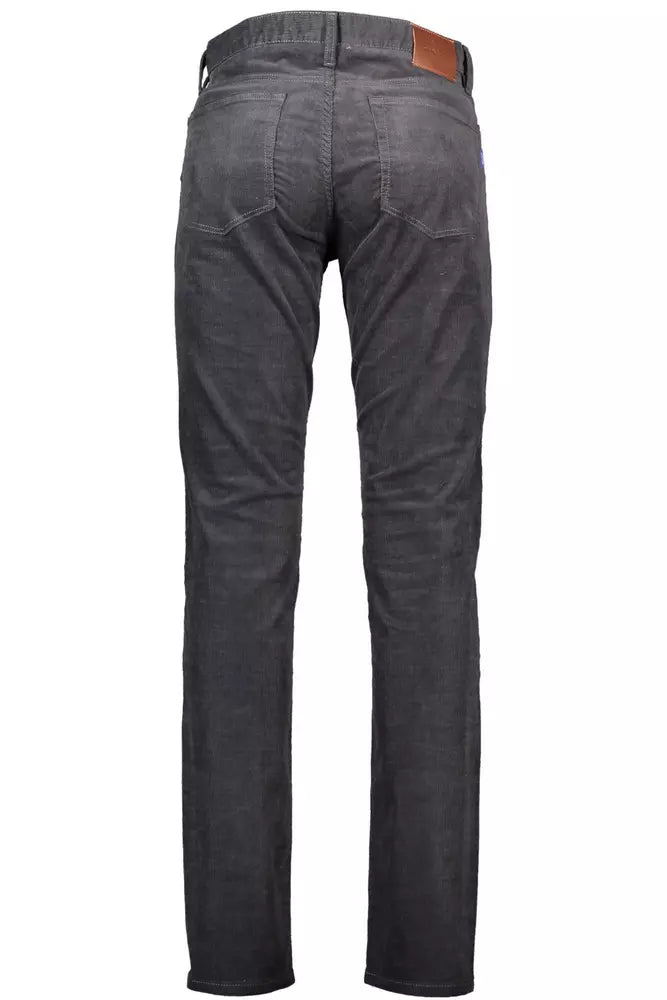 Gray Cotton Men Trouser