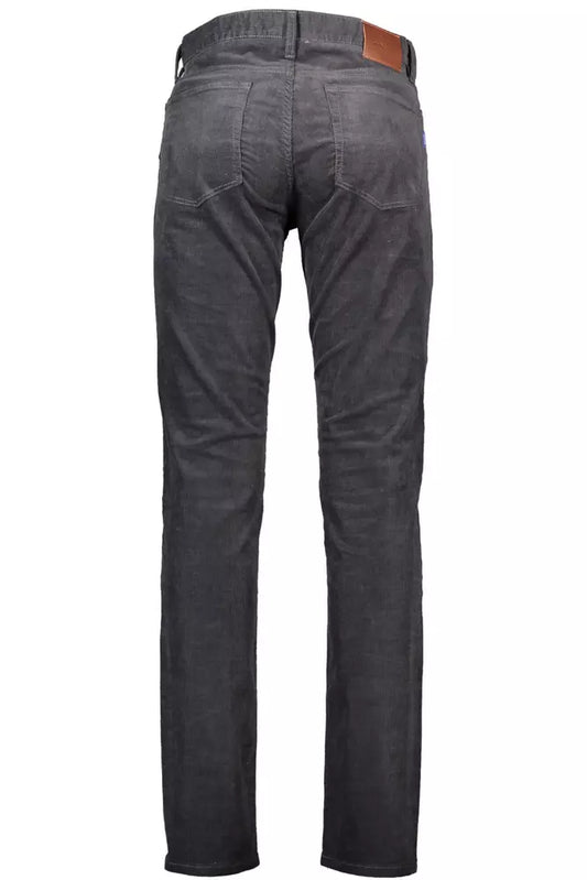 Gray Cotton Men Trouser