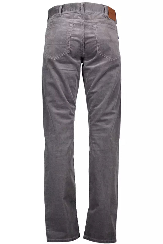 Gray Cotton Men Pant
